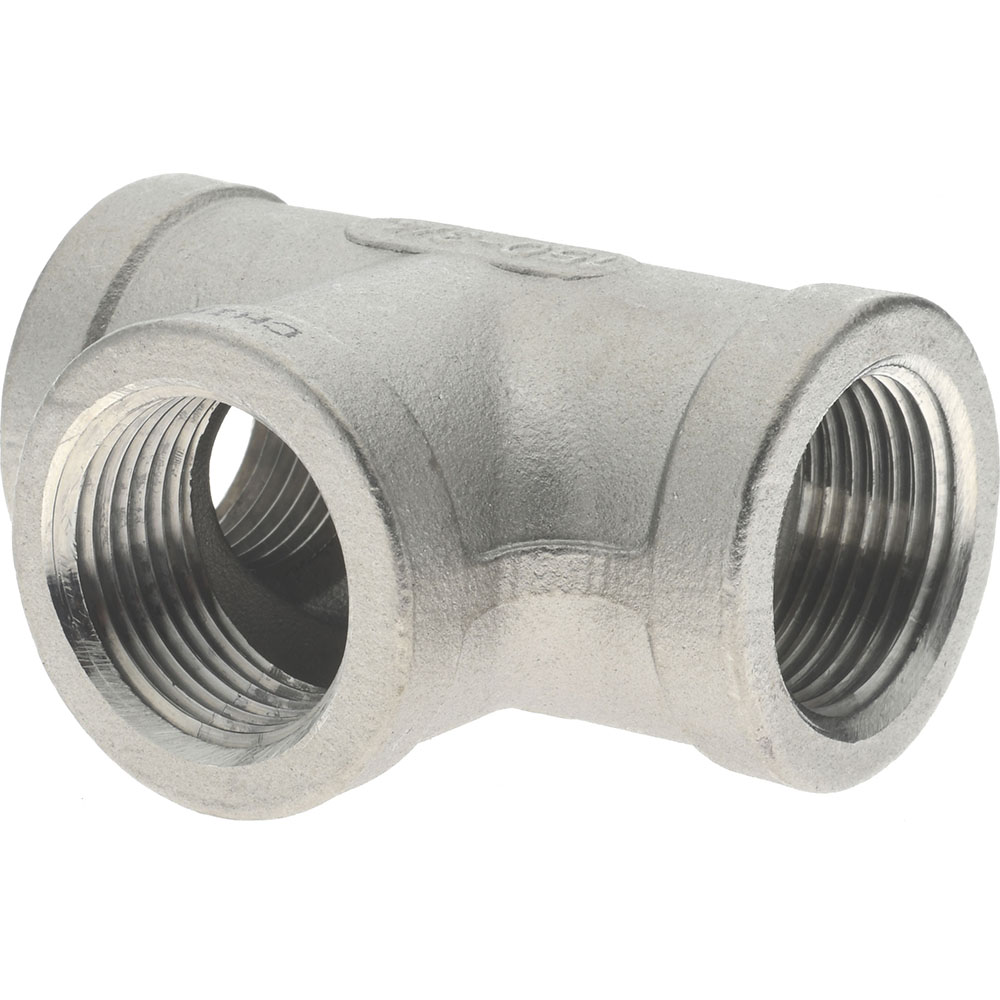 Merit Brass Pipe Tee: 3/4", 316 Stainless Steel - K606-12