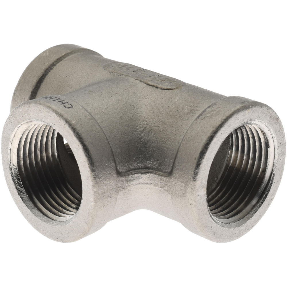Merit Brass Pipe Tee: 3/4", 316 Stainless Steel - K606-12