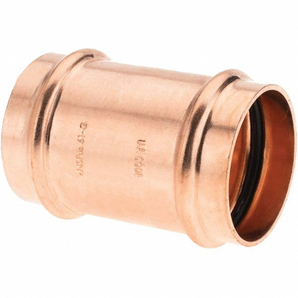 Mueller Industries Wrot Copper Pipe Adapter: 1/2" x 1/4" Fitting, C x F, Solder Joint - W 01233