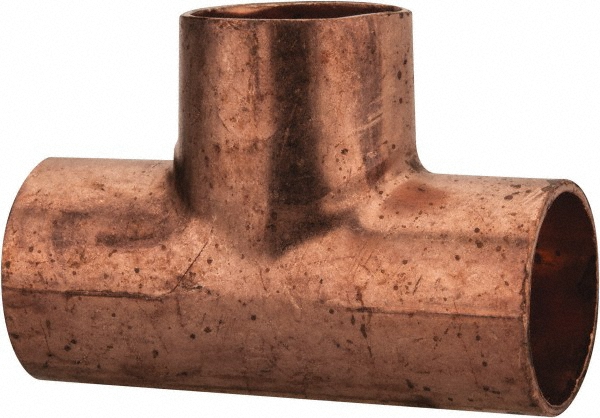 Mueller Industries Wrot Copper Pipe Adapter: 1/2" x 1/4" Fitting, C x F, Solder Joint - W 01233