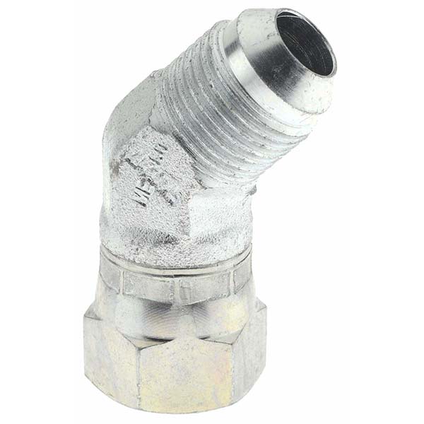 Parker Steel Flared Tube 45 Deg Elbow: 1/4" OD, 37 deg Flared Angle - KP17679