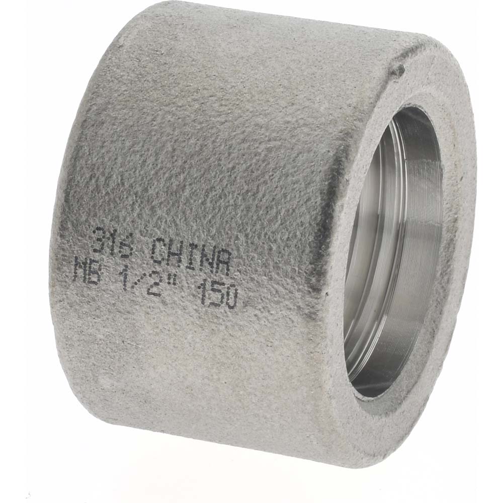 Merit Brass Pipe Half Coupling: 1/8", 316 Stainless Steel - K611H-02