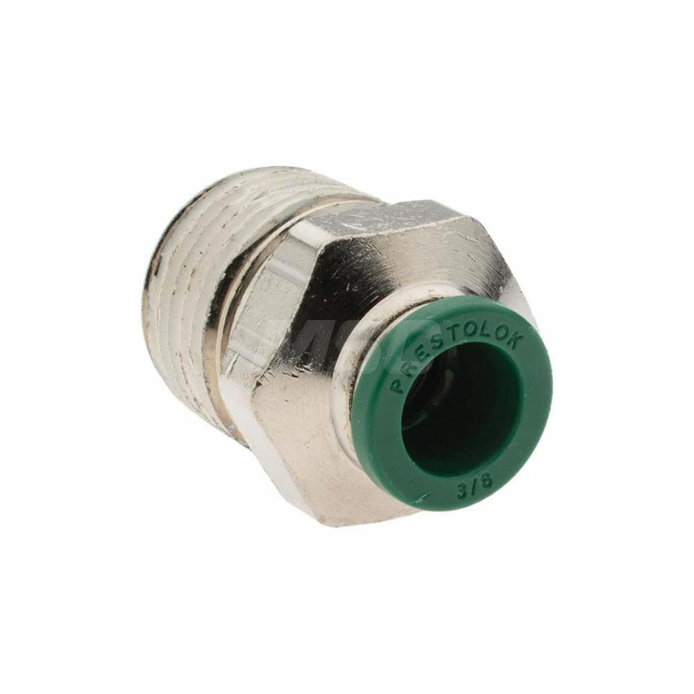 Parker Push-to-Connect Tube x MNPT x Tube x Male Fitting: Connector, NPTF, 3/8" OD - 12519