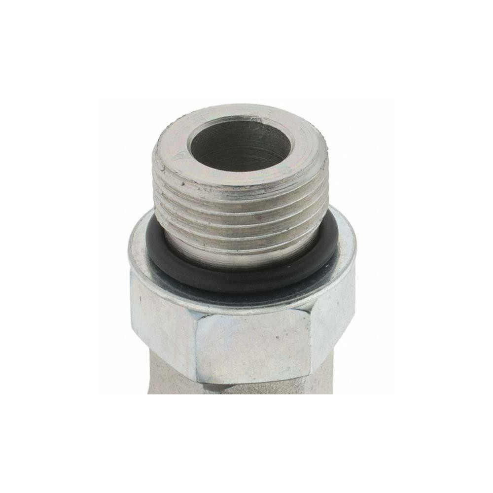 Parker Steel Flared Tube 90 Deg Straight Thread Elbow: 1/2" OD, 7/8-14 Thread, 37 deg Flared Angle - KP65469