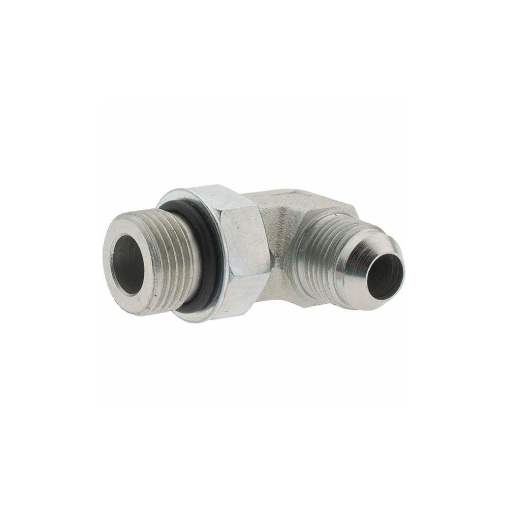 Parker Steel Flared Tube 90 Deg Straight Thread Elbow: 1/2" OD, 7/8-14 Thread, 37 deg Flared Angle - KP65469