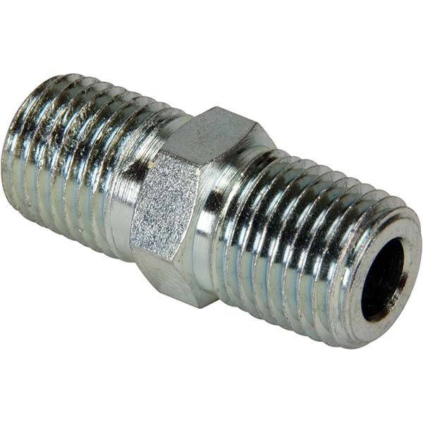 Enerpac Hydraulic Hose Hex Nipple: 1/4", 1/4-18, 0 to 10,000 psi - FZ1608