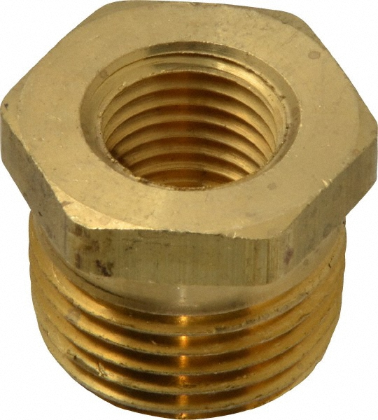 Parker Industrial Pipe Bushing: 1/8" Female Thread, 1/2" Male Thread, MNPTF x FNPTF - -11089-1