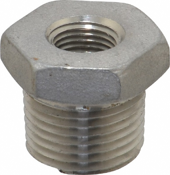 Merit Brass Pipe Bushing: 3/8 x 1/8", 304 Stainless Steel - K414-0602