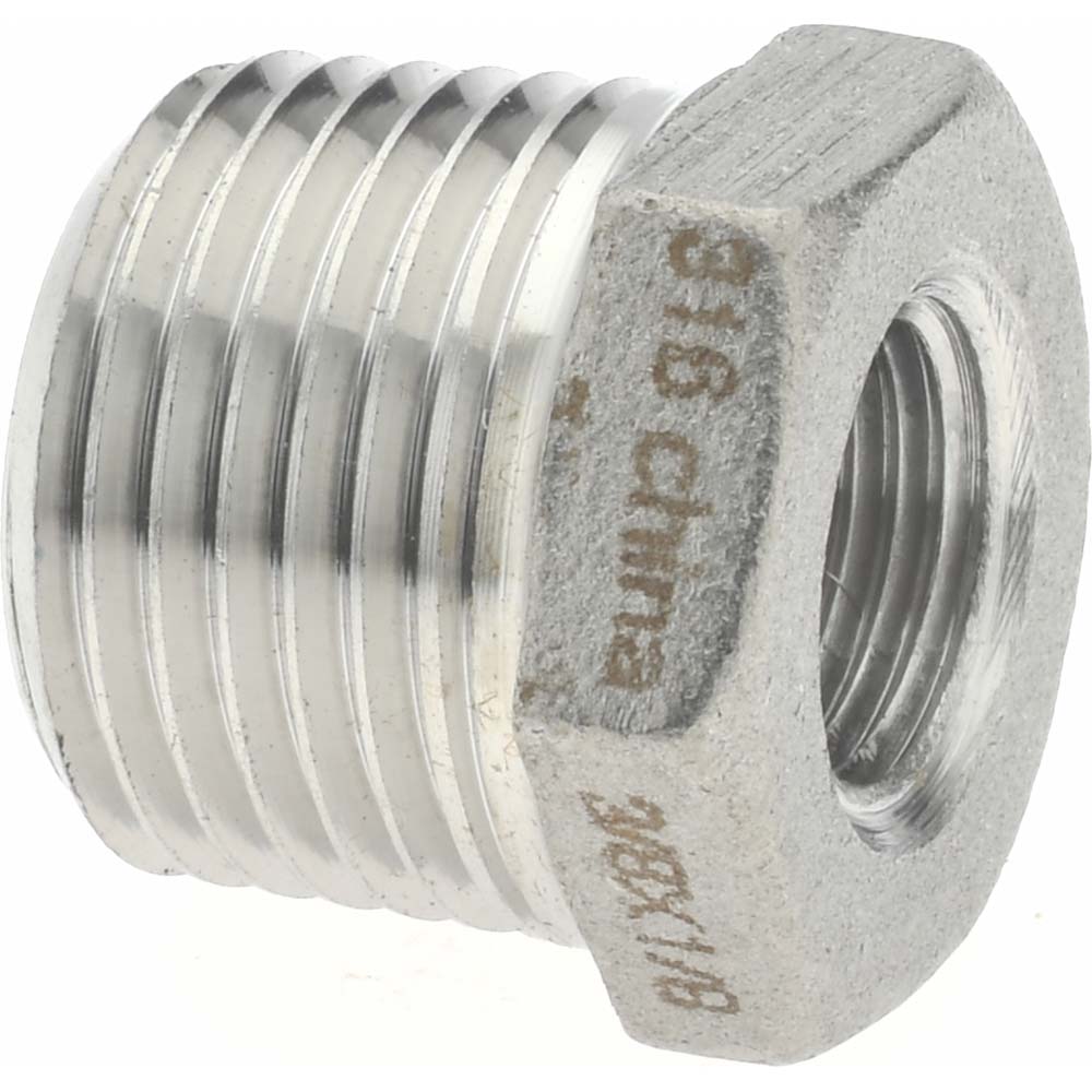 Merit Brass Pipe Bushing: 3/8 x 1/8", 304 Stainless Steel - K414-0602