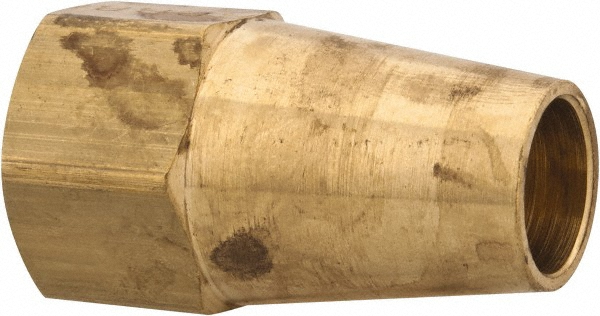 Parker Brass Flared Tube Plug: 1/2" OD, 3/4-16 Thread, 45 deg Flared Angle - 639F-8
