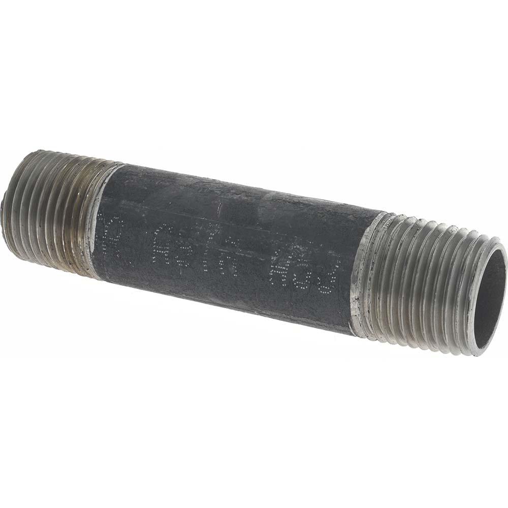 Value Collection Black Pipe Nipple: 1/2" Dia x 3-1/2" Long, Schedule 40 - MSCNB04035