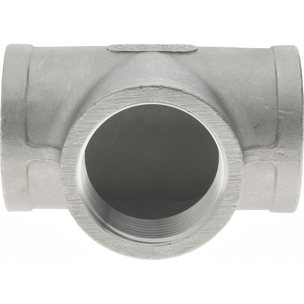 Merit Brass Pipe Tee: 1-1/2", 316 Stainless Steel - K606-24