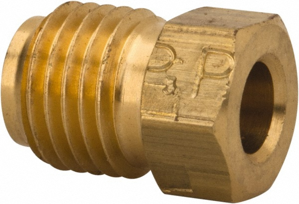 Eaton Brass Flared Tube Inverted Union Tee: 3/16" OD, 3/8-24 Thread, 45 deg Flared Angle - 702X3