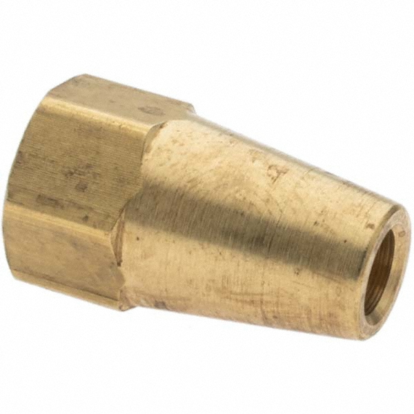 Eaton Brass Flared Tube Inverted Union Tee: 3/16" OD, 3/8-24 Thread, 45 deg Flared Angle - 702X3