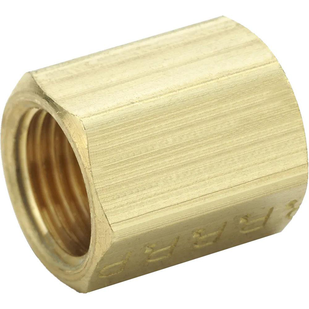 Parker Brass Flared Tube Inverted Nut: 3/16" OD, 3/8-24 Thread - 11069