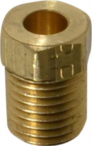 Parker Brass Flared Tube Inverted Nut: 3/16" OD, 3/8-24 Thread - 11069