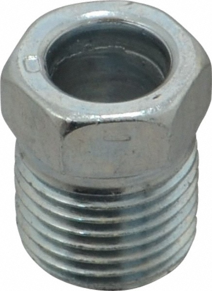 Parker Brass Flared Tube Inverted Nut: 3/16" OD, 3/8-24 Thread - 11069