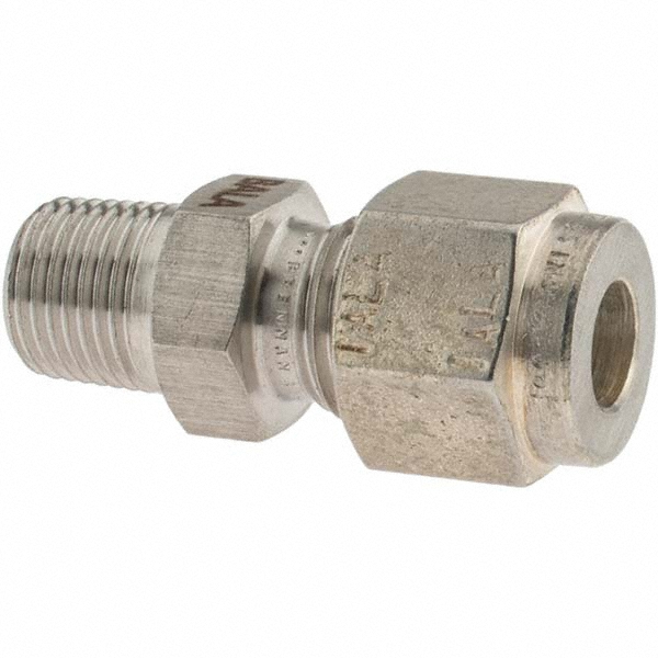 Brennan Compression Tube Connector: 3/8" Tube OD, NPT - KP4254