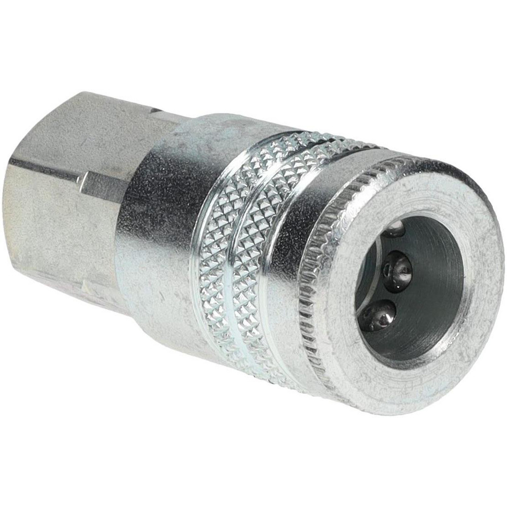 Parker Pneumatic Hose Coupling: 3/8" Thread, 3/8" Body Dia, Industrial Interchange - PBS-371-6FP