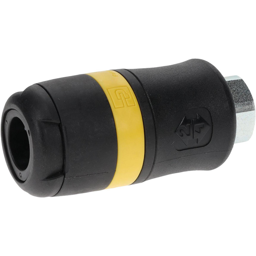 Parker Pneumatic Hose Coupling: 3/8" Thread, 3/8" Body Dia, Industrial Interchange - PBS-371-6FP