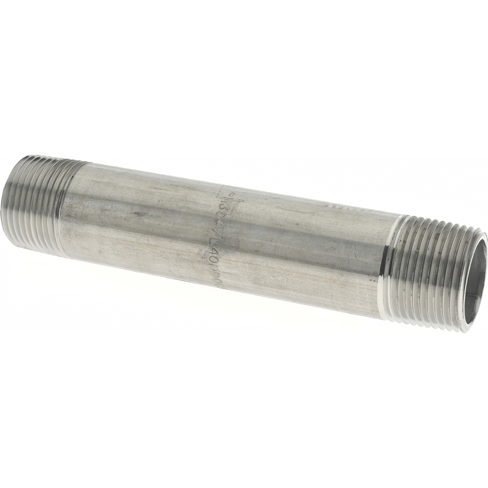 Value Collection Stainless Steel Pipe Nipple: 3/4" Pipe, Grade 304 & 304L - 4BN3/4*5