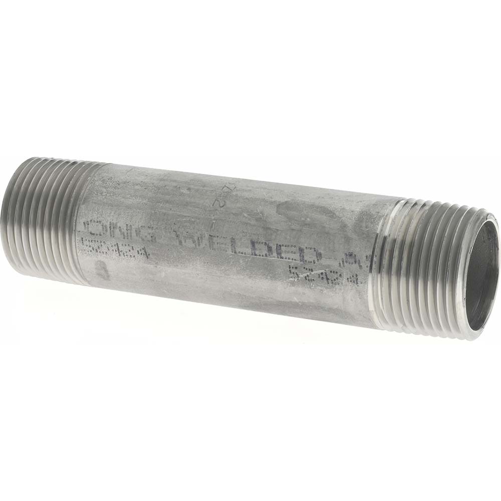 Value Collection Stainless Steel Pipe Nipple: 3/4" Pipe, Grade 304 & 304L - 4BN3/4*5