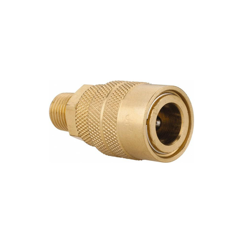 Value Collection 5 Piece 1/4" Body 1/4 NPT 145 psi Brass Industrial Pneumatic Coupling Plug Set - 2341082511