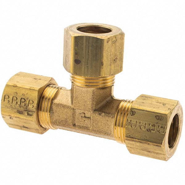 Parker Compression Tube Union: 11/16-20, 1/2" Tube OD, Compression x Compression x Compression - -11084-5