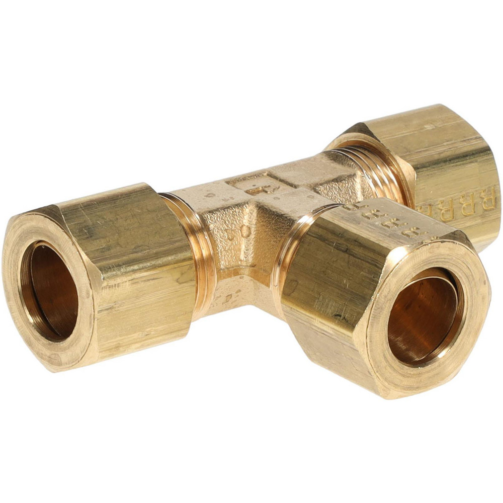 Parker Compression Tube Union: 11/16-20, 1/2" Tube OD, Compression x Compression x Compression - -11084-5