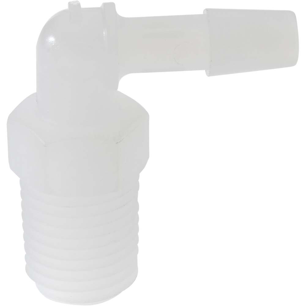 Made in USA Barbed Tube Elbow: Single Barb, 3/4" Barb, 3/4" NPT - L12-12NN