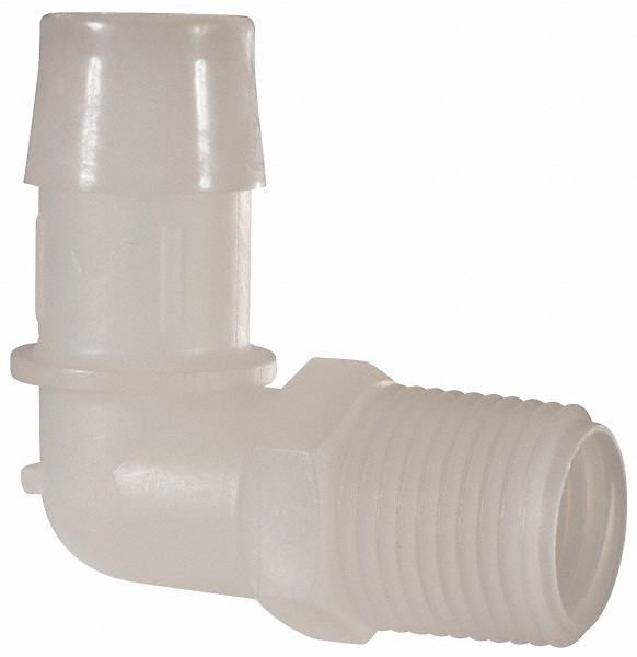 Made in USA Barbed Tube Elbow: Single Barb, 3/4" Barb, 3/4" NPT - L12-12NN