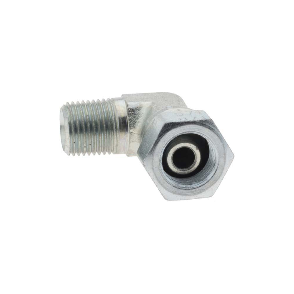 Parker Hydraulic Hose Swivel Adapter: 2 mm, 1/8-27, 6,000 psi - KP68313