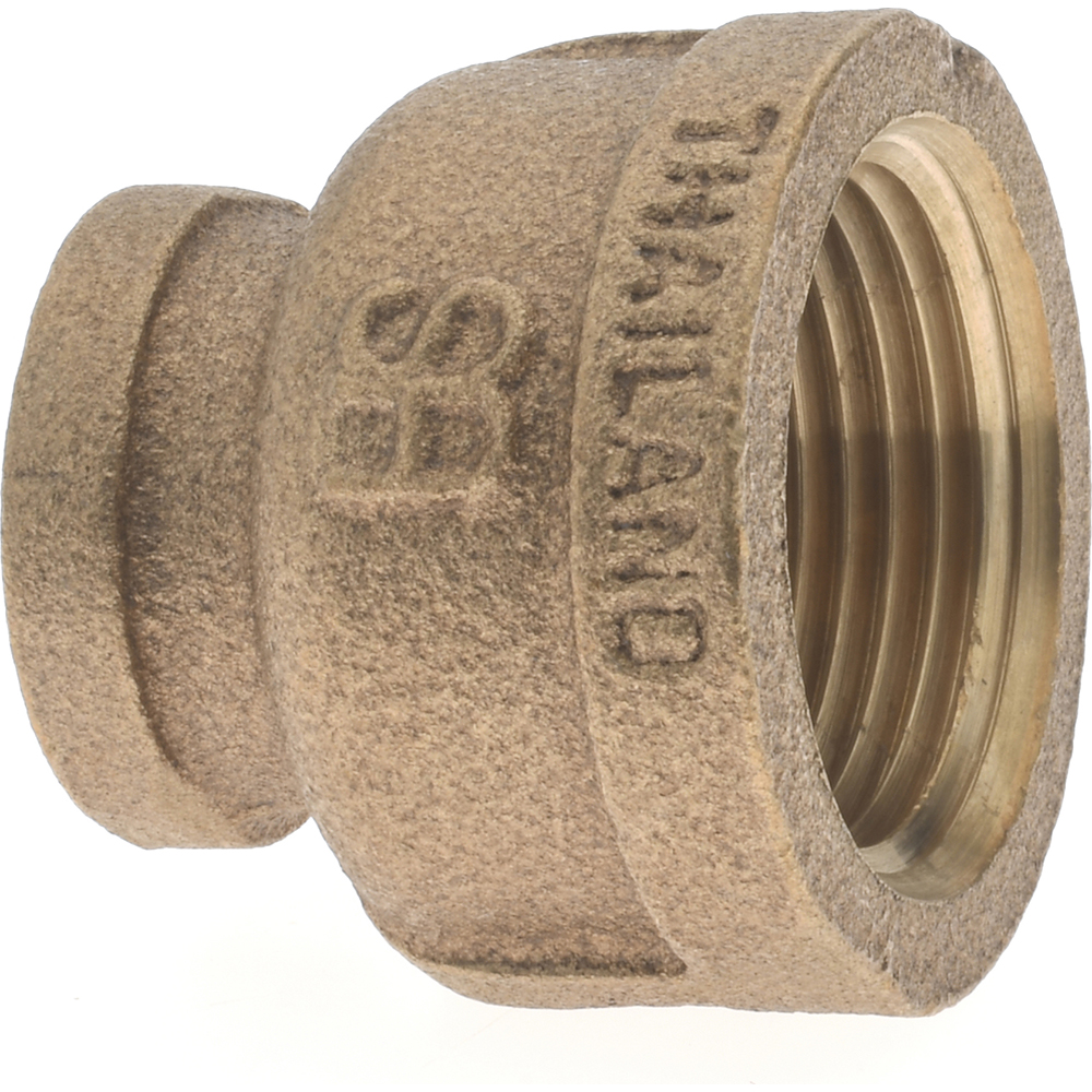 Merit Brass Brass Pipe Reducing Coupling: 1 x 1/2" Fitting, Threaded, FNPT x FNPT, Class 125, Lead Free - XNL112-1608