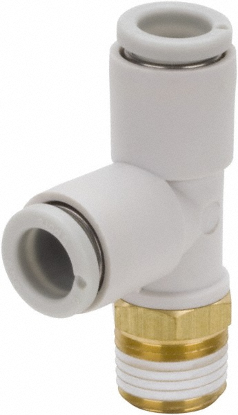 SMC PNEUMATICS Push-to-Connect Push-to-Connect Fitting: Run Tee, BSPT, 10.00 mm OD - KQ2Y10-01AS