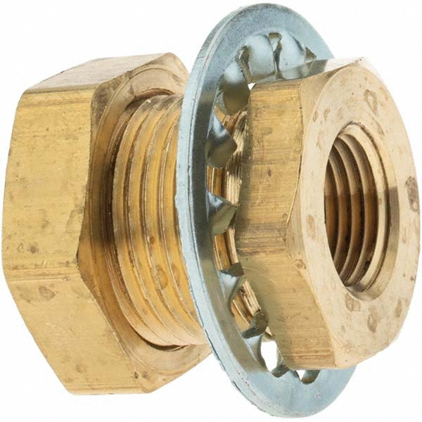 Parker Industrial Pipe Anchor Coupling: 1/4" Female Thread, 3/4-16 Male Thread, Male Straight Thread O-Ring x Female NPTF - 207ACBH-4