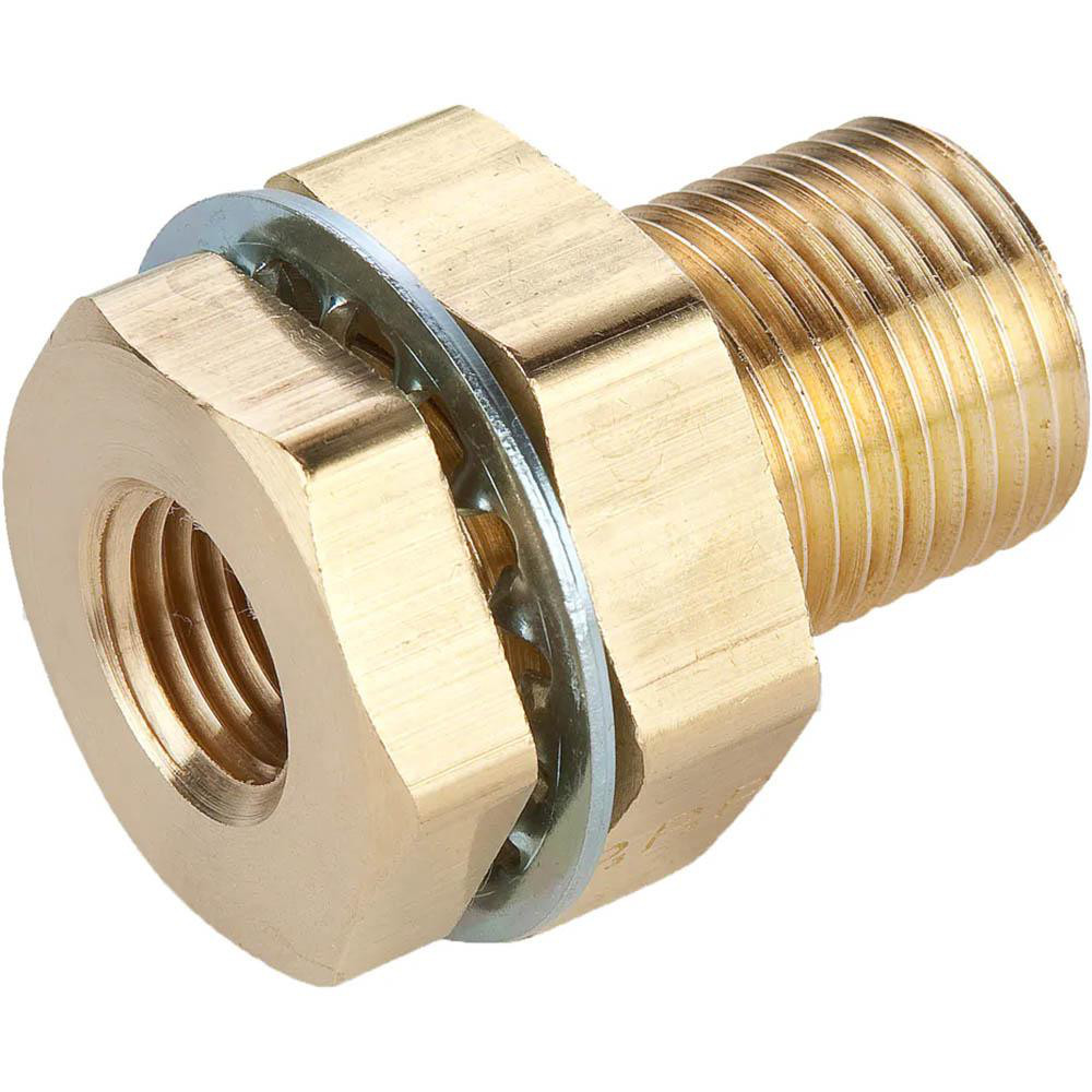 Parker Industrial Pipe Anchor Coupling: 1/4" Female Thread, 3/4-16 Male Thread, Male Straight Thread O-Ring x Female NPTF - 207ACBH-4