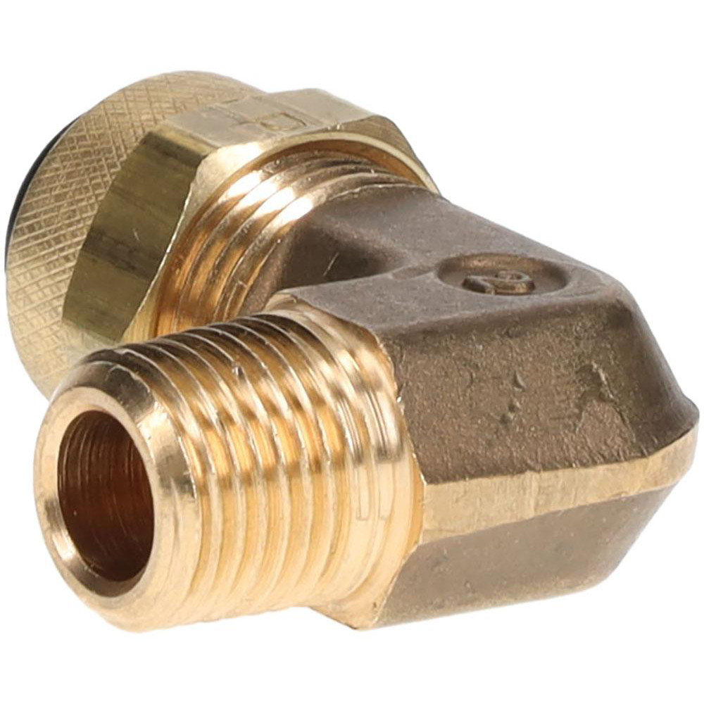 Parker Compression Tube Male Elbow: 1/8-27, 3/8" Tube OD, Compression x MNPTF - 169P-6-2