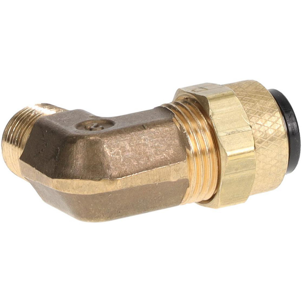 Parker Compression Tube Male Elbow: 1/8-27, 3/8" Tube OD, Compression x MNPTF - 169P-6-2