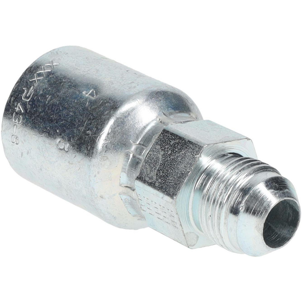 Parker Hydraulic Hose Male Rigid Fitting: 0.375" ID, 6 mm, 9/16-18 - 10343-6-6