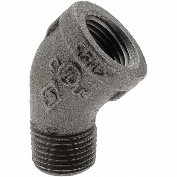B&K Mueller Black 45 deg Street Elbow: 1/2", Threaded - 520-503HN
