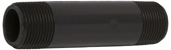 Value Collection 1-1/2" Pipe, 2-1/2" Long PVC Threaded Plastic Pipe Nipple - 886-025