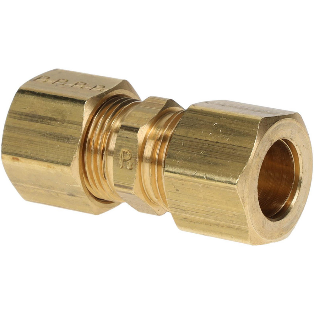 Parker Compression Tube Union: 11/16-20, 1/2" Tube OD, Compression x Compression - -11052-A