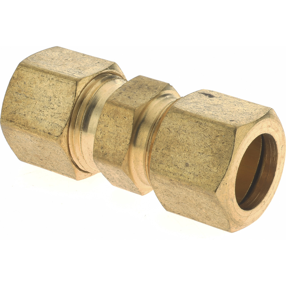 Parker Compression Tube Union: 11/16-20, 1/2" Tube OD, Compression x Compression - -11052-A