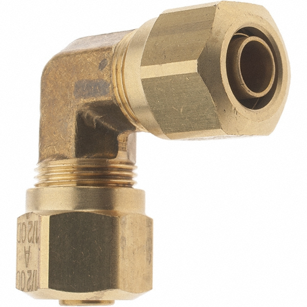 Parker Compression Tube Union: 11/16-20, 1/2" Tube OD, Compression x Compression - -11052-A