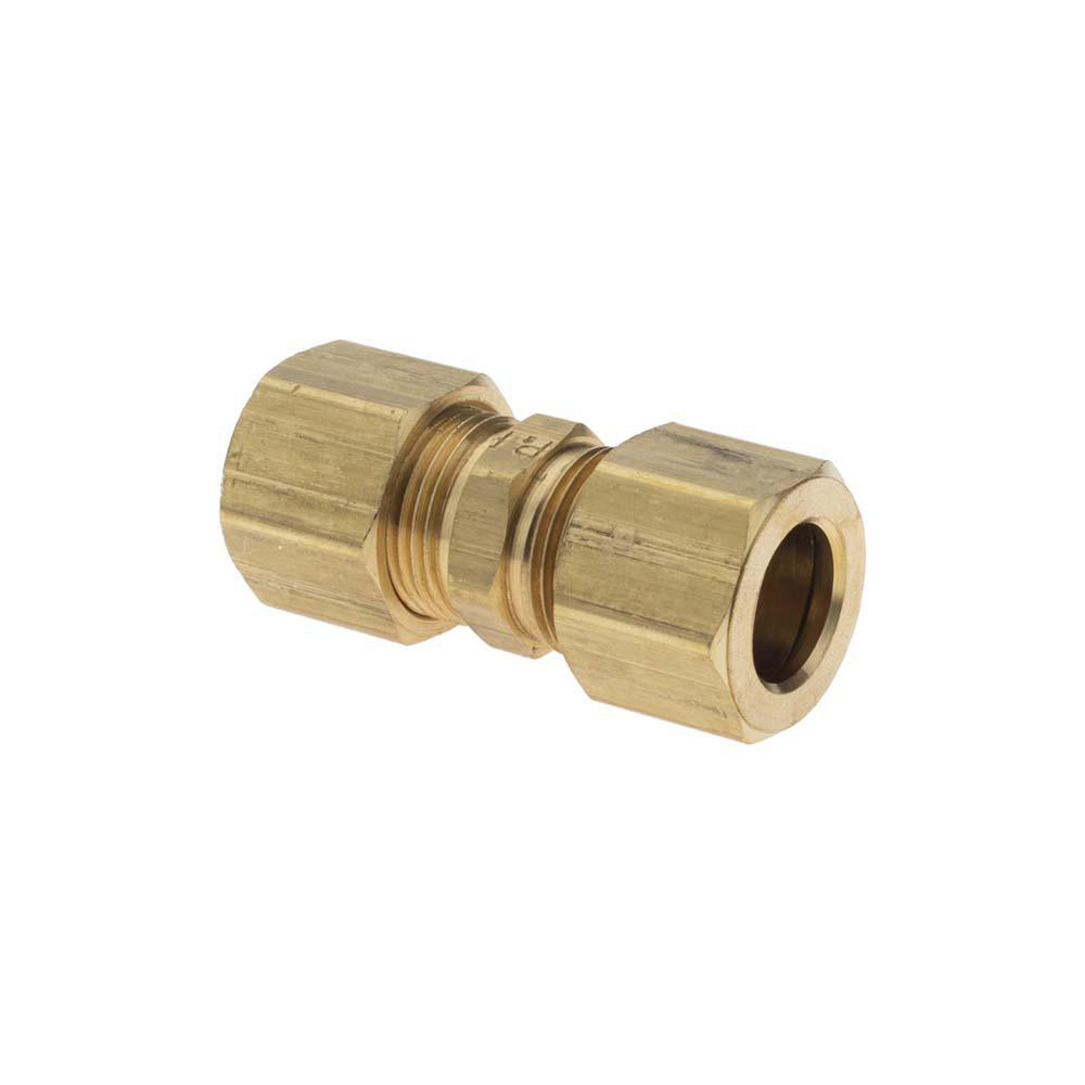 Parker Compression Tube Union: 11/16-20, 1/2" Tube OD, Compression x Compression - -11052-A