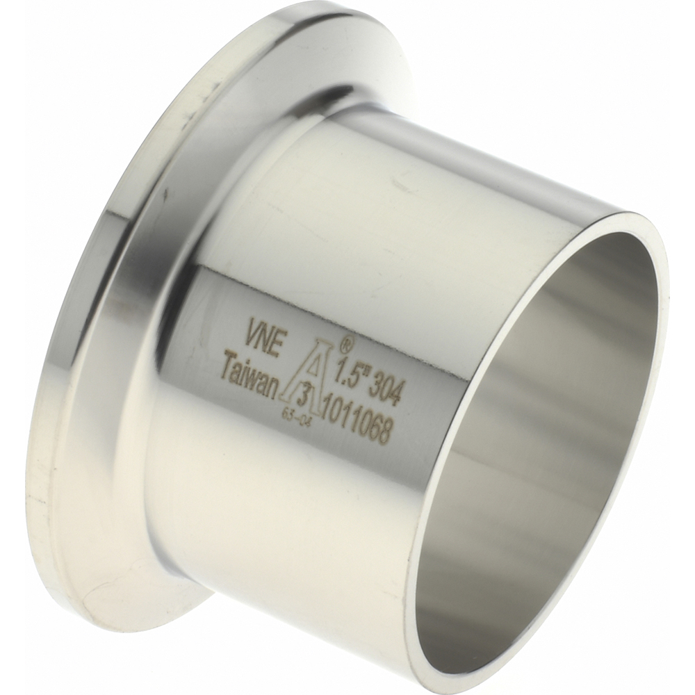 VNE Sanitary Stainless Steel Pipe Welding Ferrule: 2", Clamp Connection - EG14AM72.0