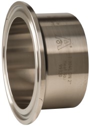 VNE Sanitary Stainless Steel Pipe Welding Ferrule: 2", Clamp Connection - EG14AM72.0