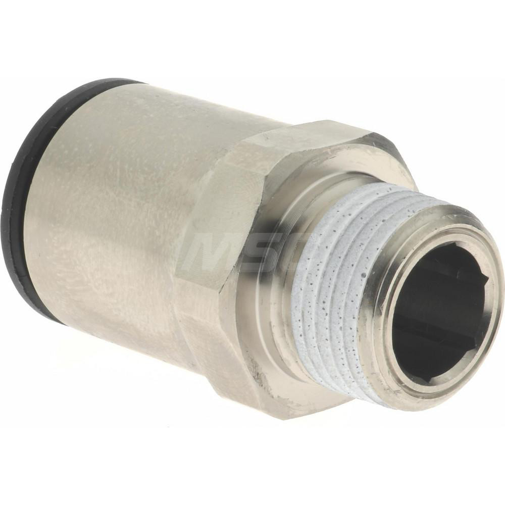 Legris Push-to-Connect Tube x MNPT Fitting: Connector, NPT, 1/2" OD - 3175 62 18