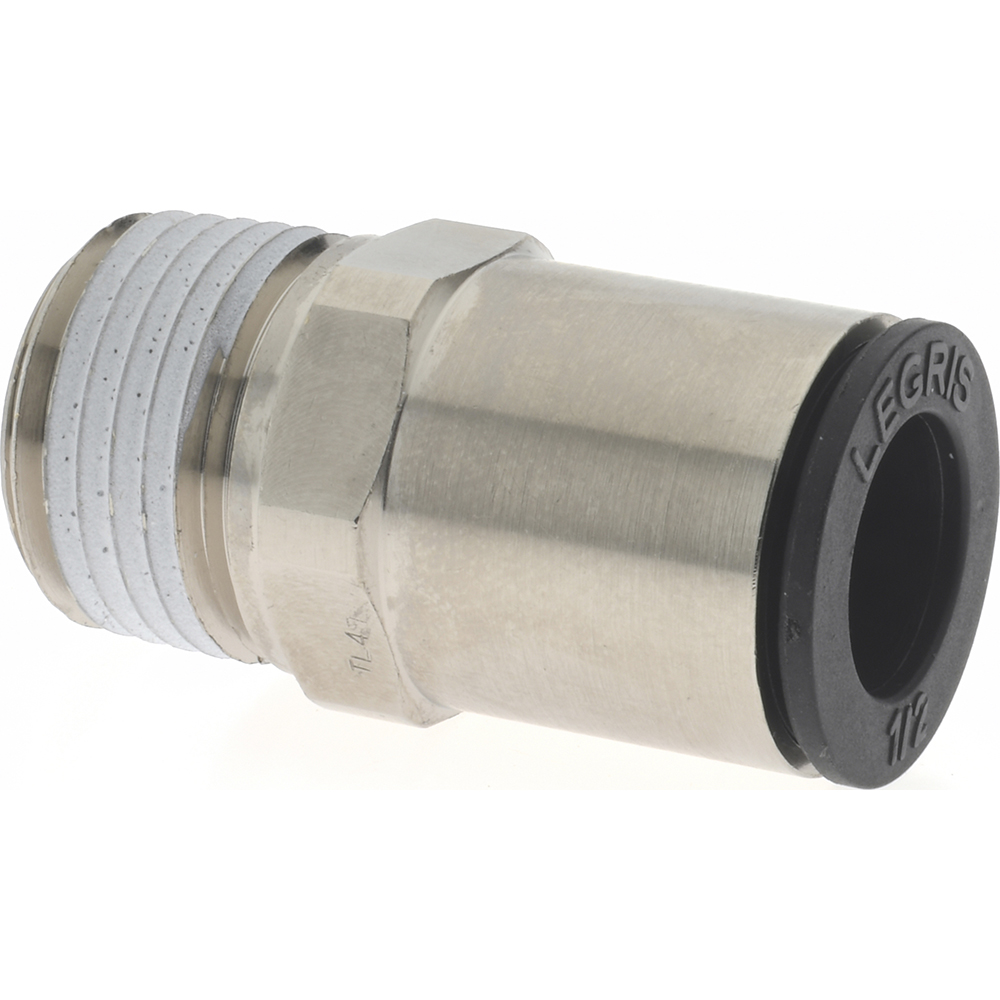 Legris Push-to-Connect Tube x MNPT Fitting: Connector, NPT, 1/2" OD - 3175 62 18