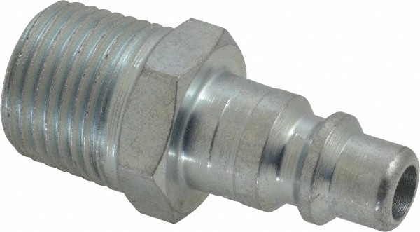 Parker Pneumatic Hose Coupling: 1/2-14, 3/8" Body Dia, Industrial Interchange - H3E-F